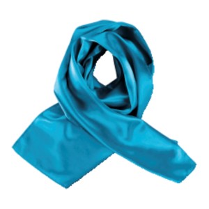LENÇO PESCOÇO ACETINADO 140X25cm AZUL TURQ K861